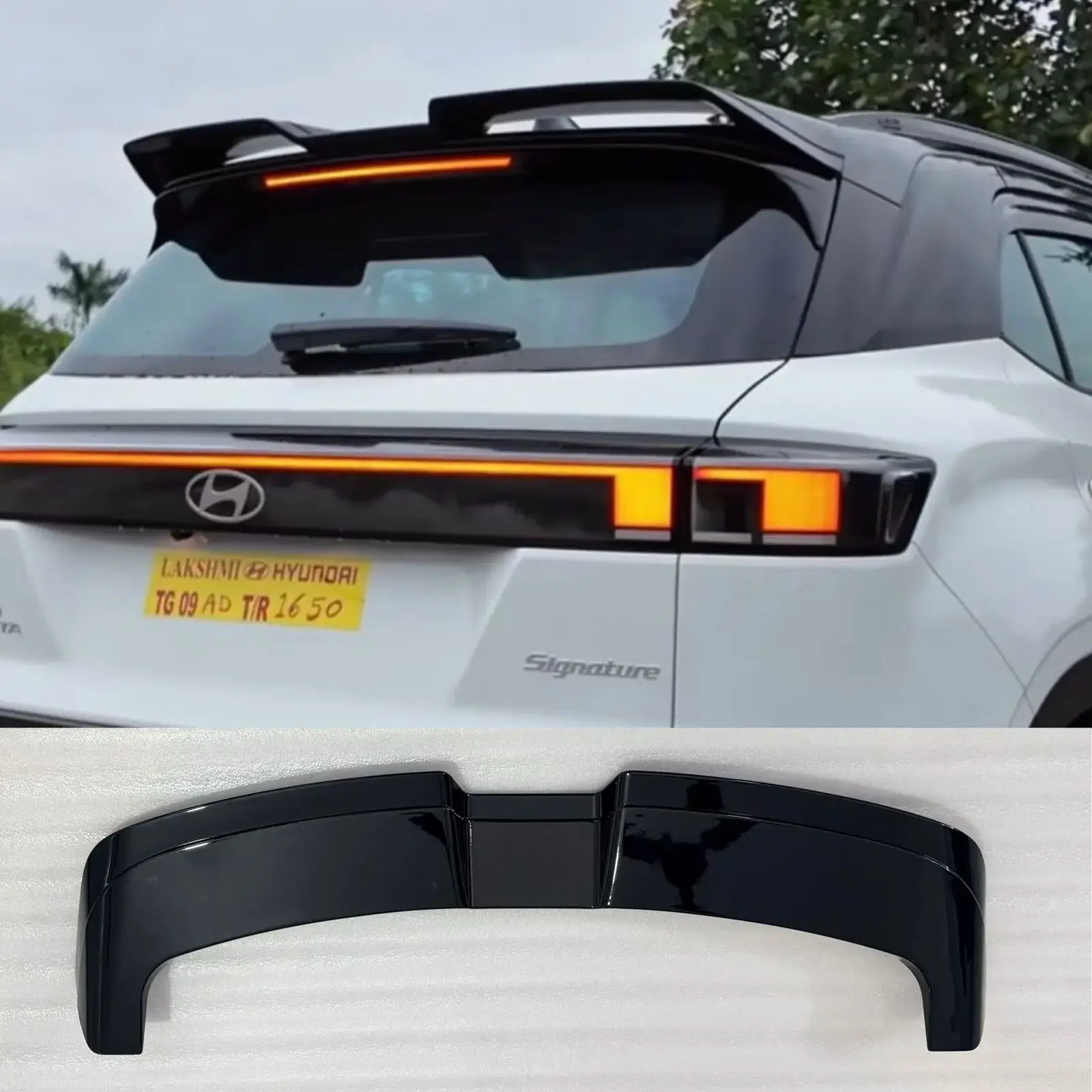 Creta imported abs glossy black aftermarket spoiler